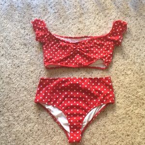 Red Polka dots bikini